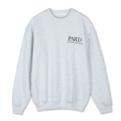 Paris Printed Sweatshirt (Melange White)